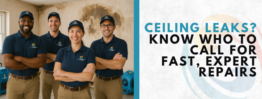 who to call for water leak in ceiling